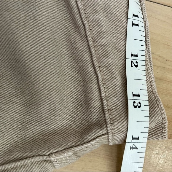 Karen Kane Straight Jeans High-Waisted Women Size 4 Cream Beige 100% Cotton - Picture 8 of 9